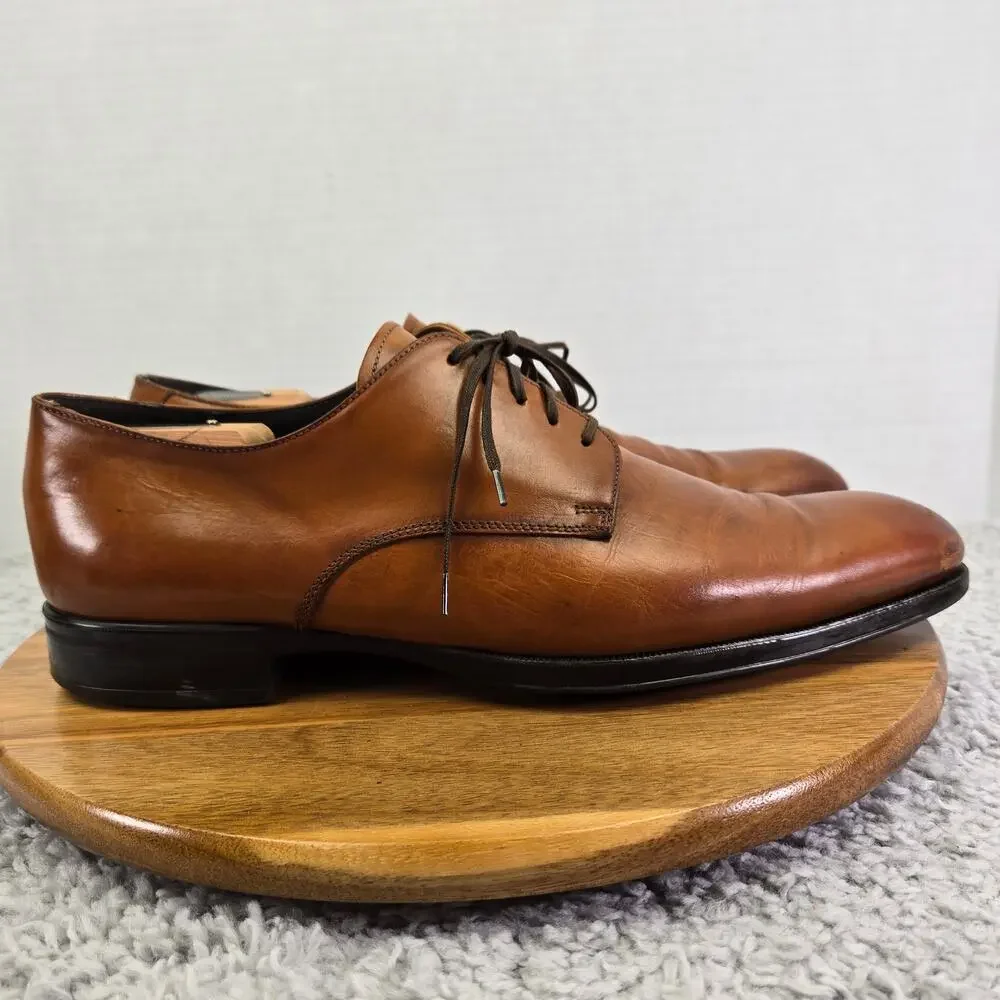 To Boot New York Mens 10 Brown Suede Plain Toe Casual Derby Oxford Dress Shoe